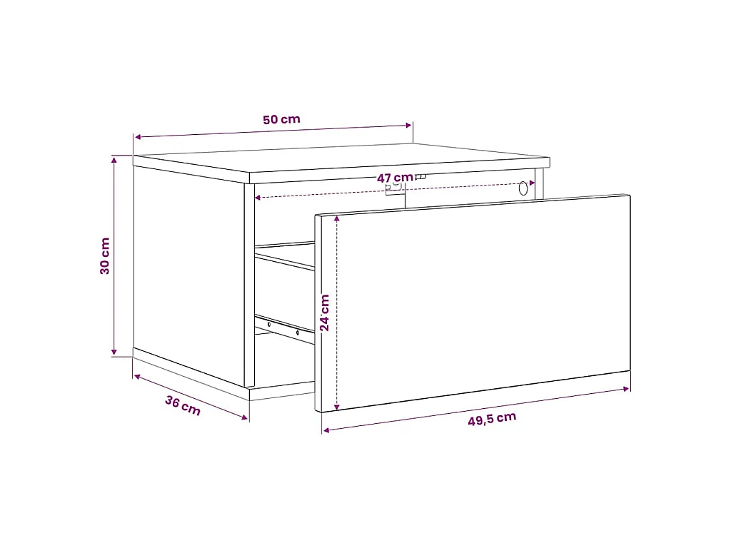Wand-Nachttische mit LED-Leuchten 2 Stk. Grau Sonoma