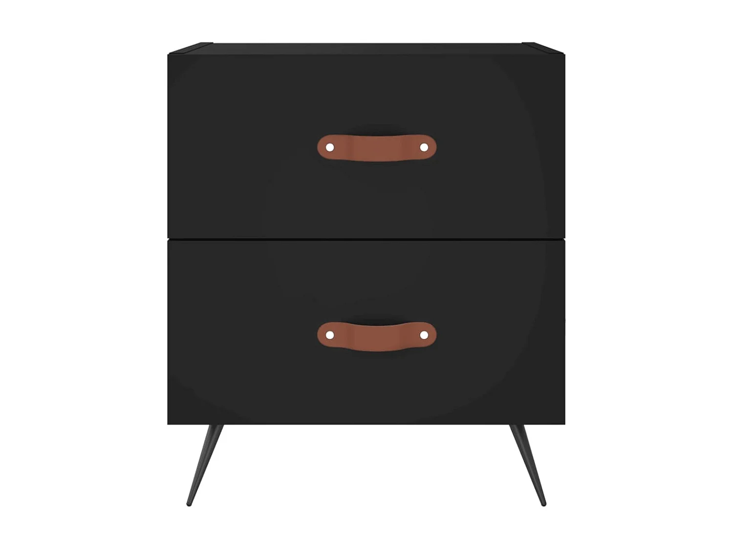 Tables de chevet 2 pcs noir 40x35x47,5 cm bois d’ingénierie