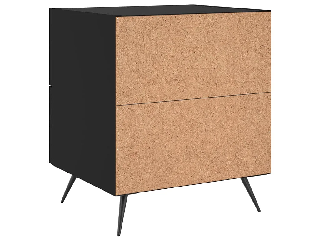 Mesas de cabeceira 2 pcs 40x35x47,5 cm deriv. de madeira preto
