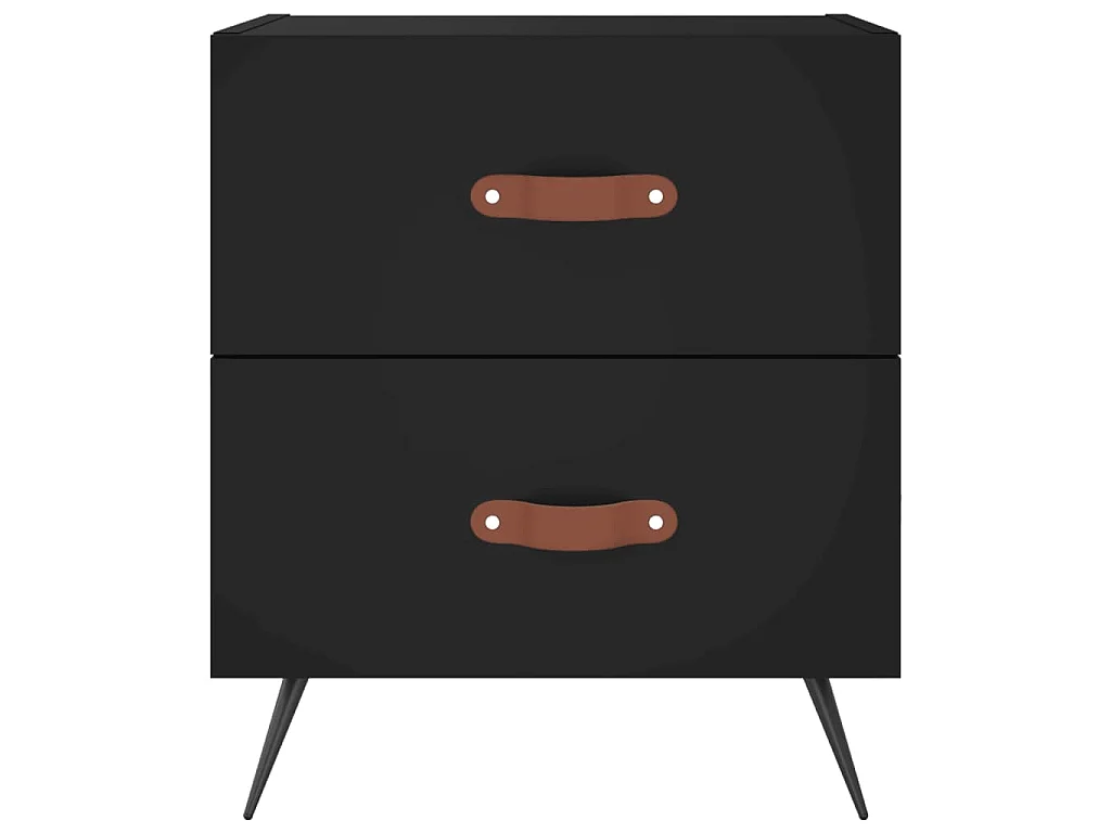 Mesas de cabeceira 2 pcs 40x35x47,5 cm deriv. de madeira preto
