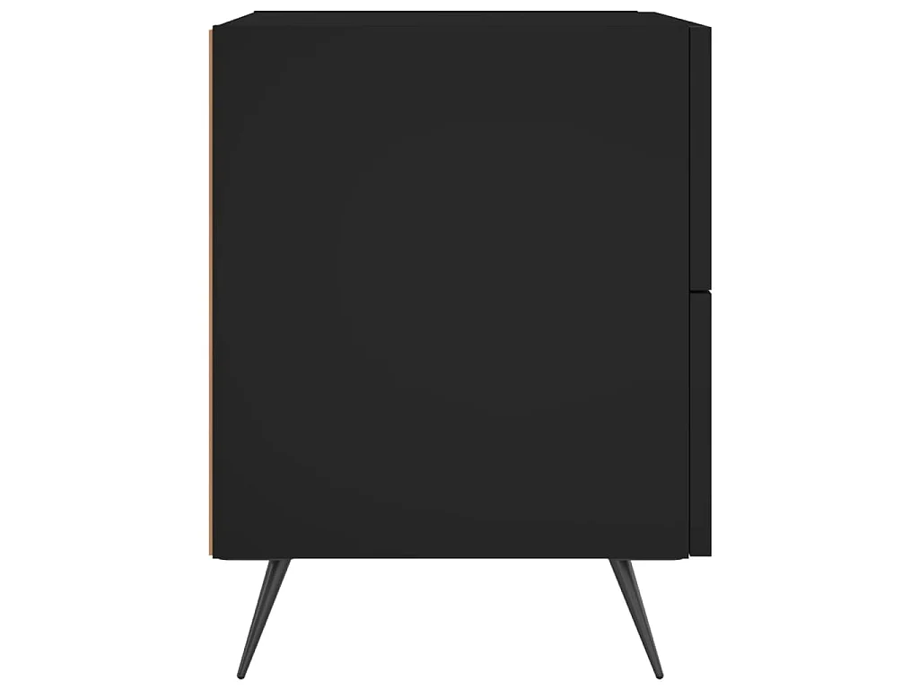 Mesas de cabeceira 2 pcs 40x35x47,5 cm deriv. de madeira preto