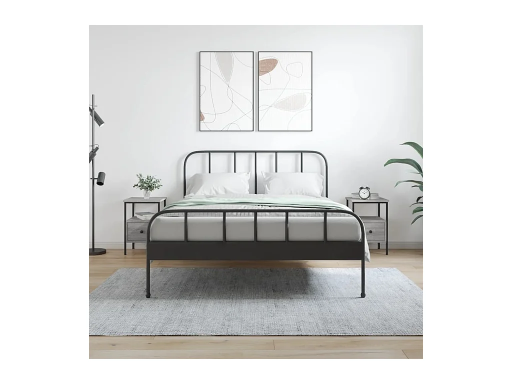 Comodini 2pz Grigio Sonoma 34x36x50 cm in Legno Multistrato