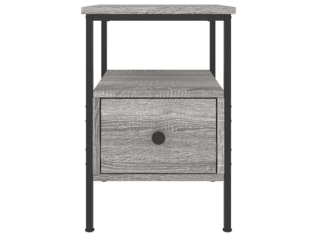 Nachtkastjes 2 st 34x36x50 cm bewerkt hout grijs sonoma eiken