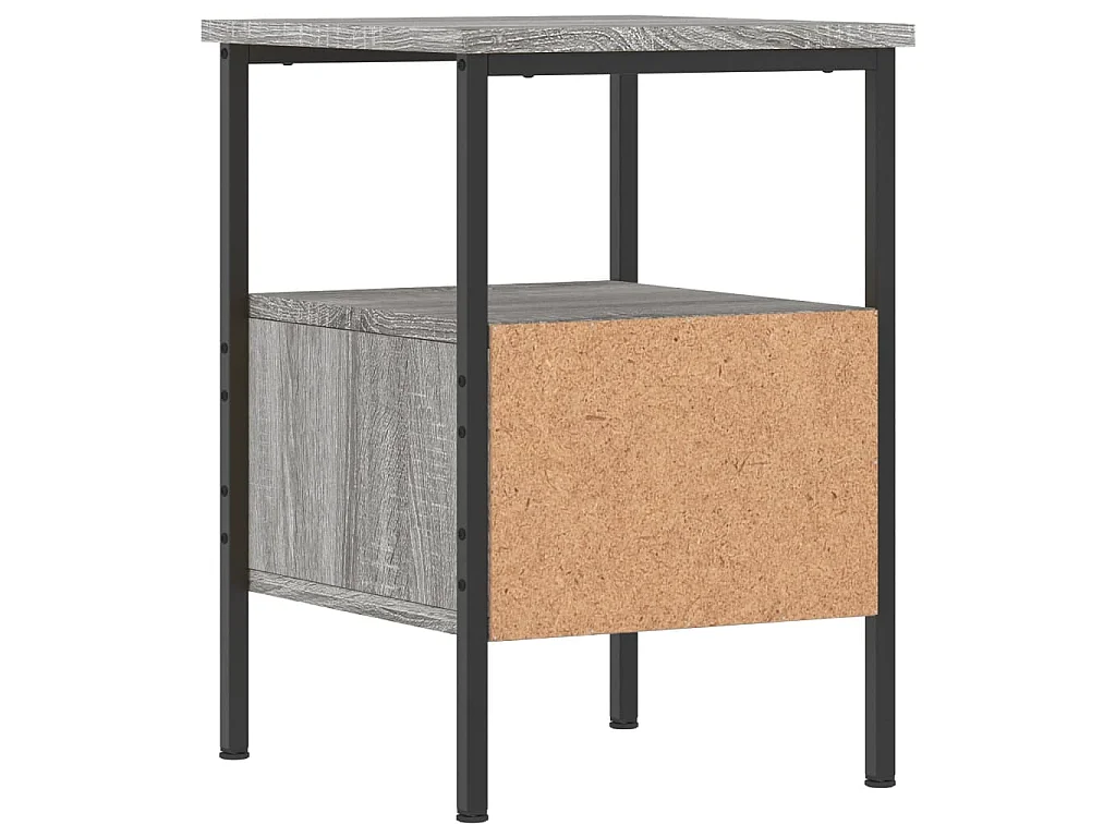 Nachtkastjes 2 st 34x36x50 cm bewerkt hout grijs sonoma eiken