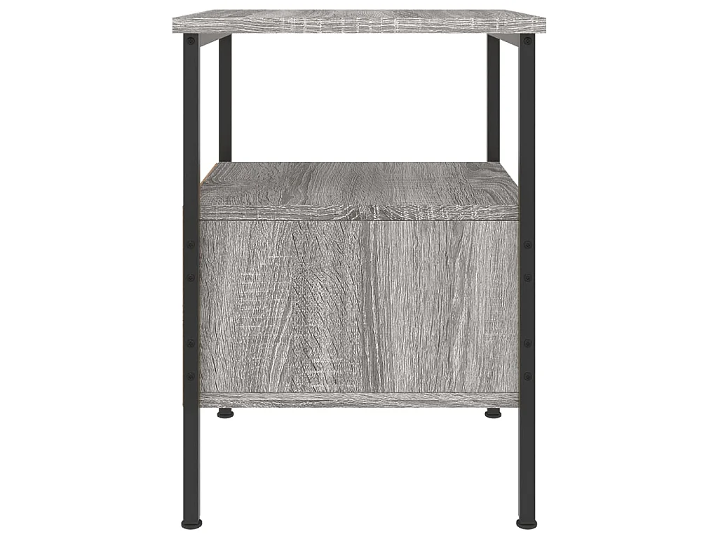 Nachtkastjes 2 st 34x36x50 cm bewerkt hout grijs sonoma eiken