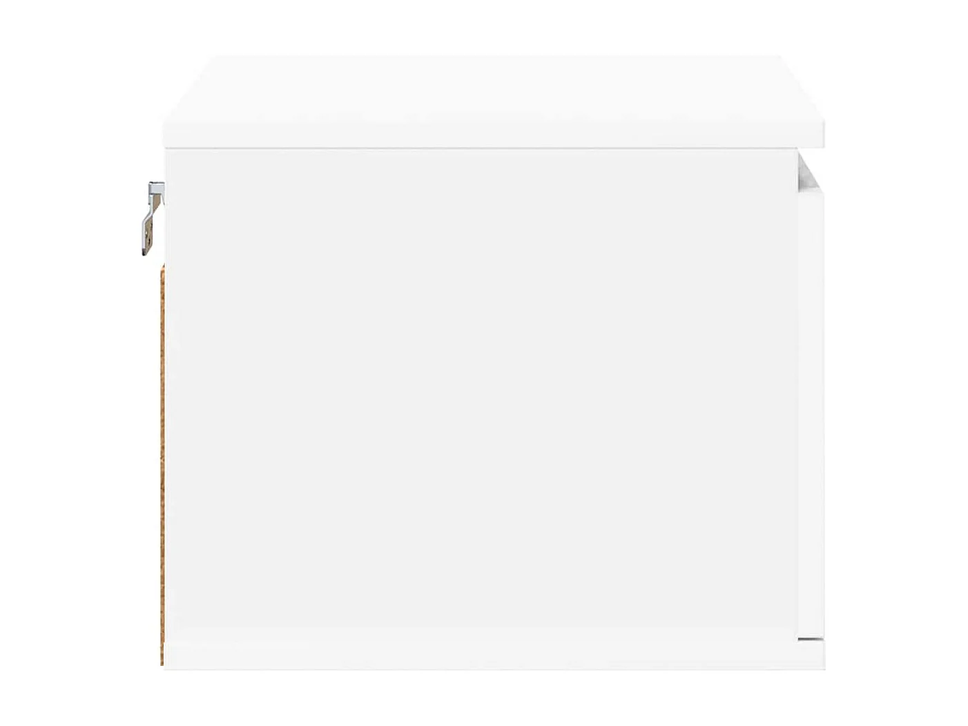 Table de chevet murale avec lumières LED blanc