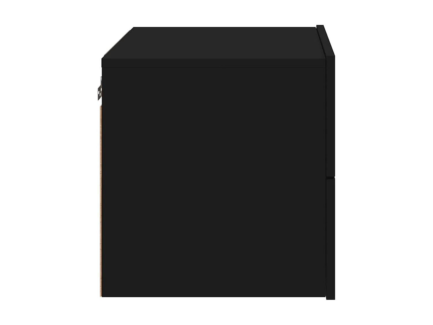 Wand-Nachttische mit LED-Leuchten 2 Stk. Schwarz