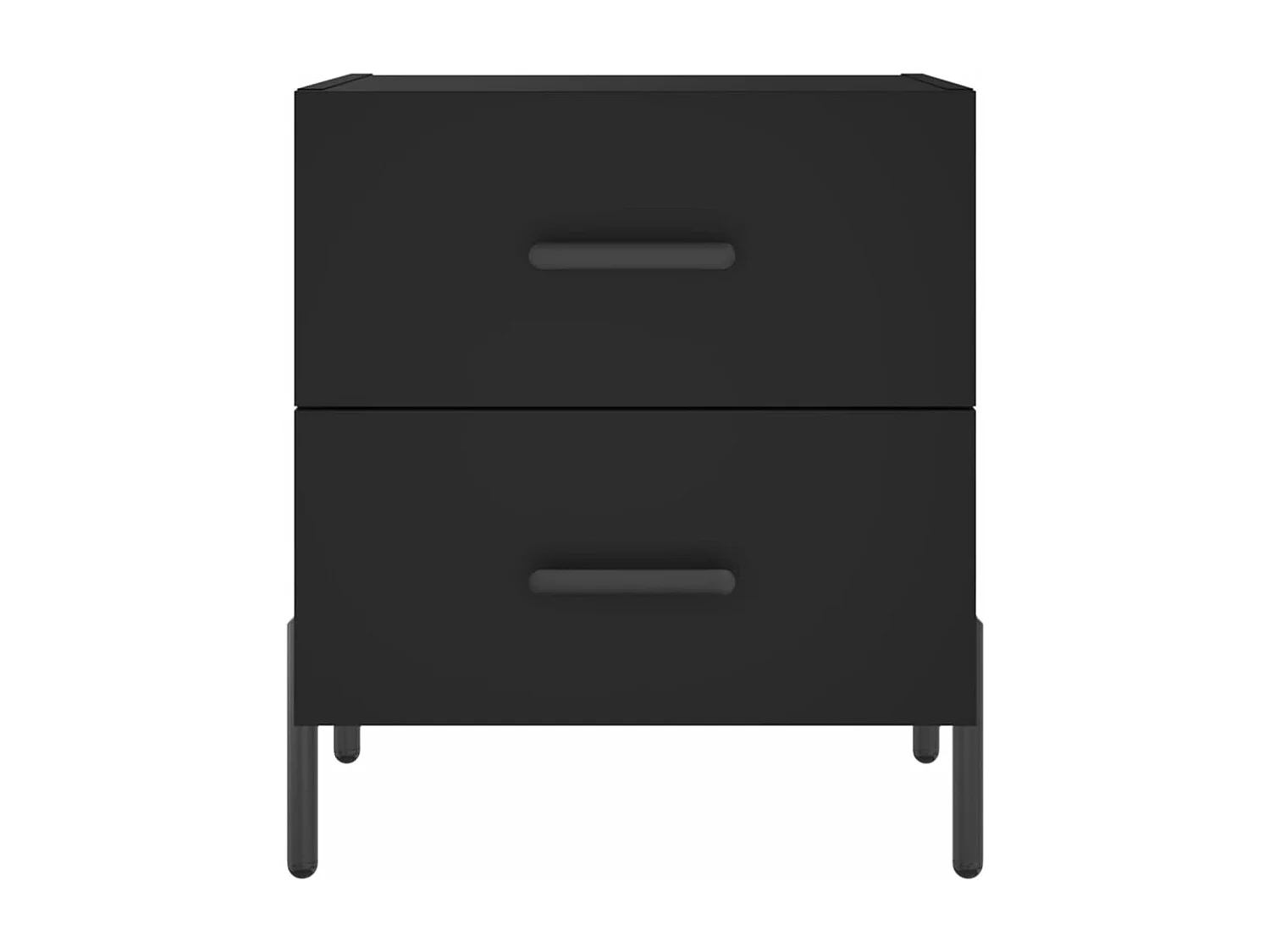 Tables de chevet 2 pcs noir 40x35x47,5 cm bois d’ingénierie