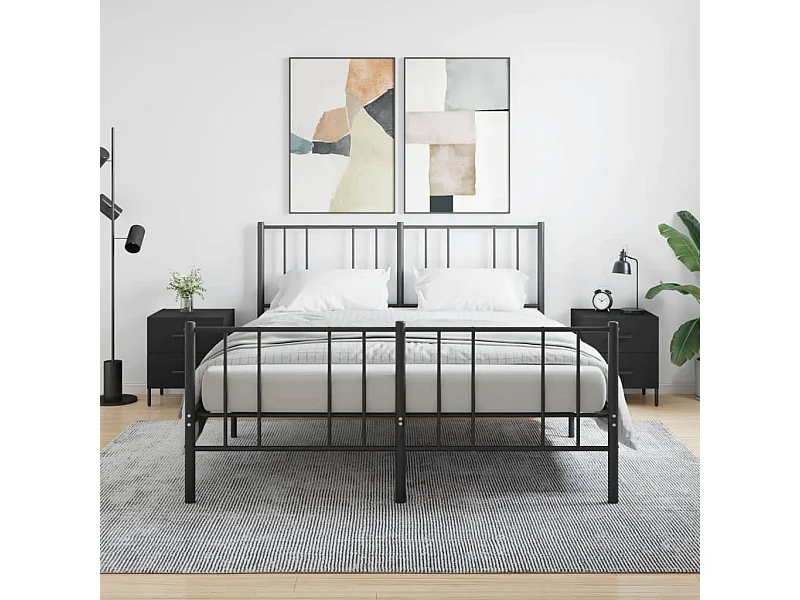 Tables de chevet 2 pcs noir 40x35x47,5 cm bois d’ingénierie