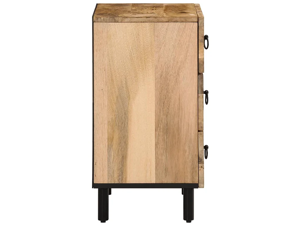 Mesita de noche madera maciza de mango 50x33x60 cm