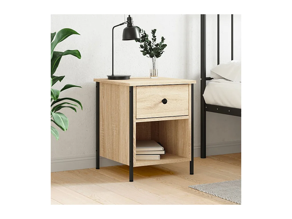 Table de chevet chêne sonoma 40x42x50 cm bois d'ingénierie