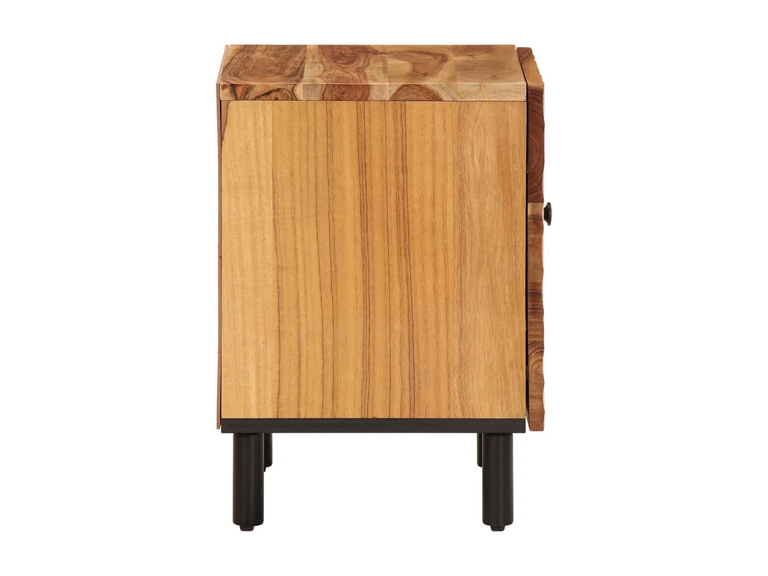 Comodino 40x33x46 cm in Legno Massello di Acacia