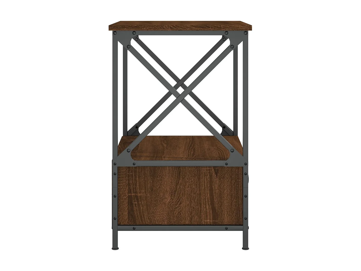 Table de chevet chêne marron 50x41x65 cm bois d'ingénierie
