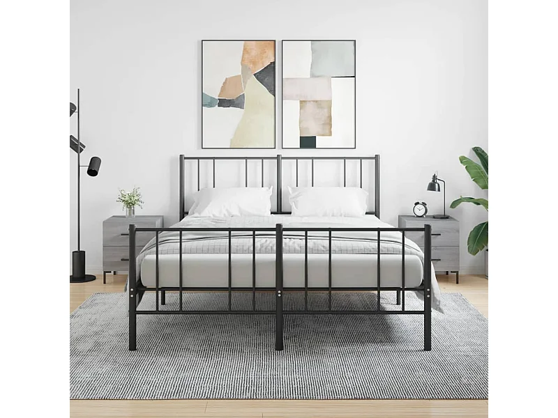 Nachttische 2 Stk. Grau Sonoma 40x35x47,5 cm Holzwerkstoff