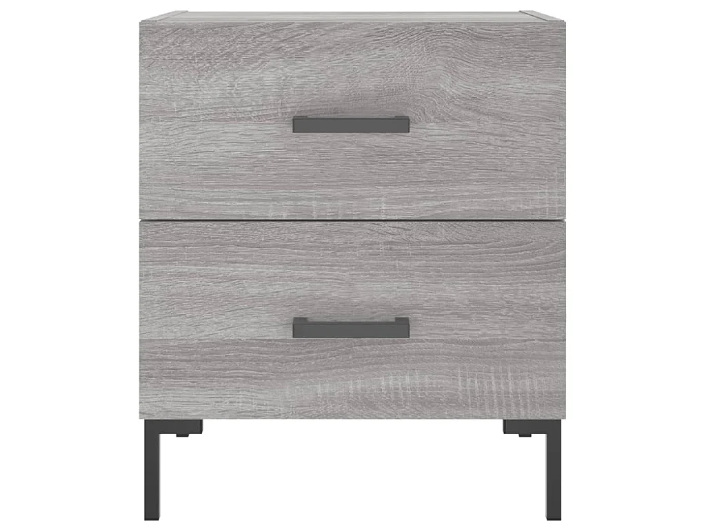 Tables de chevet 2 pcs sonoma gris 40x35x47,5 cm