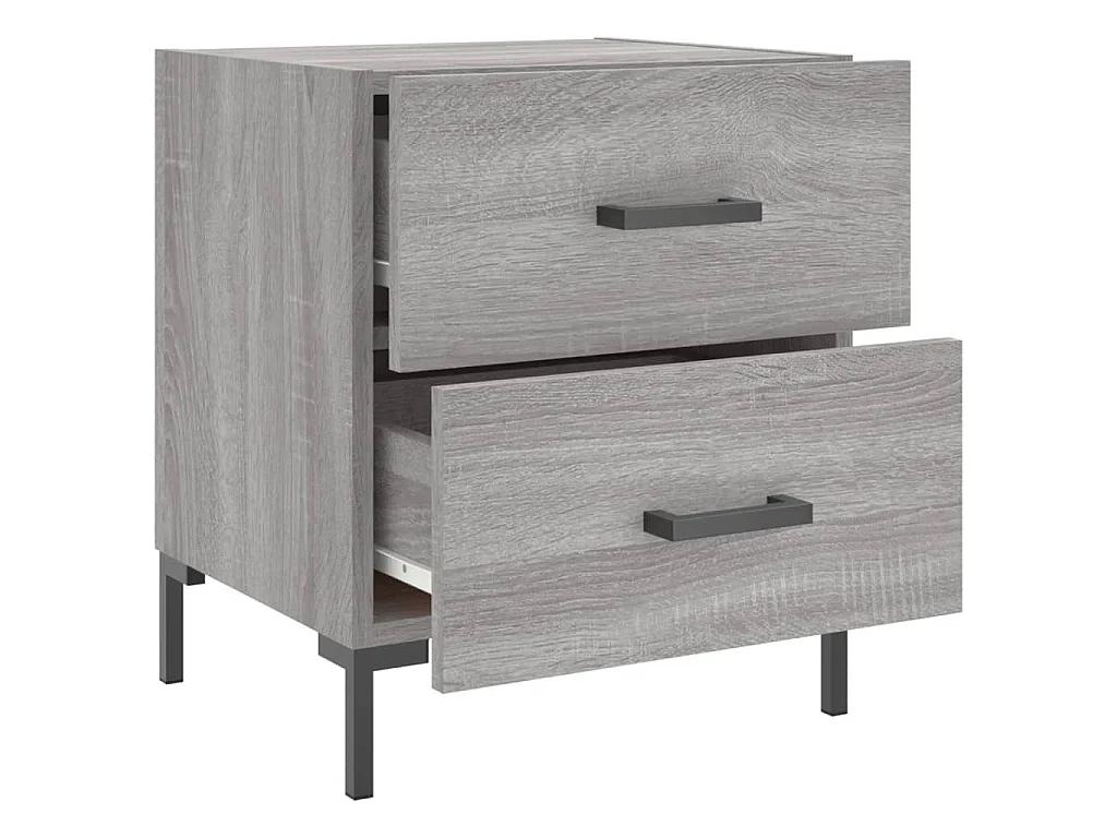 Tables de chevet 2 pcs sonoma gris 40x35x47,5 cm
