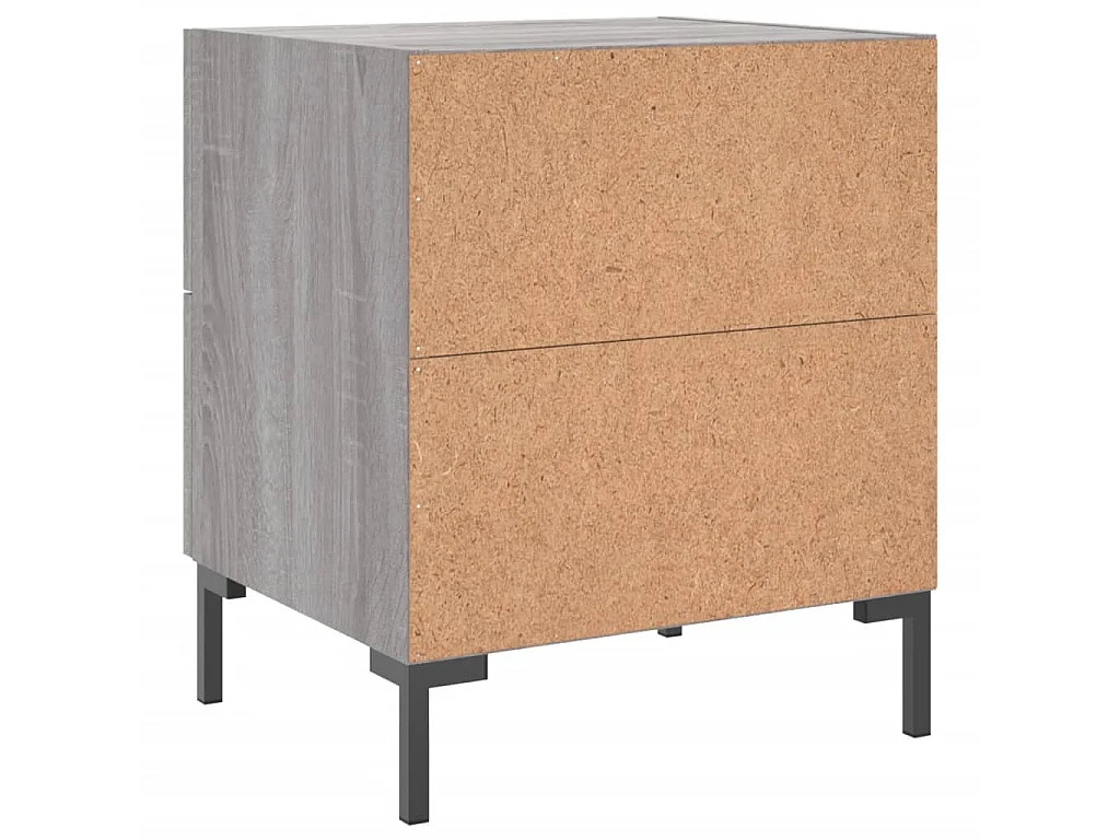 Tables de chevet 2 pcs sonoma gris 40x35x47,5 cm
