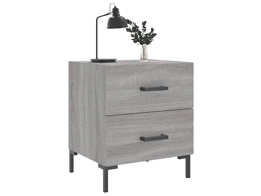 Tables de chevet 2 pcs sonoma gris 40x35x47,5 cm