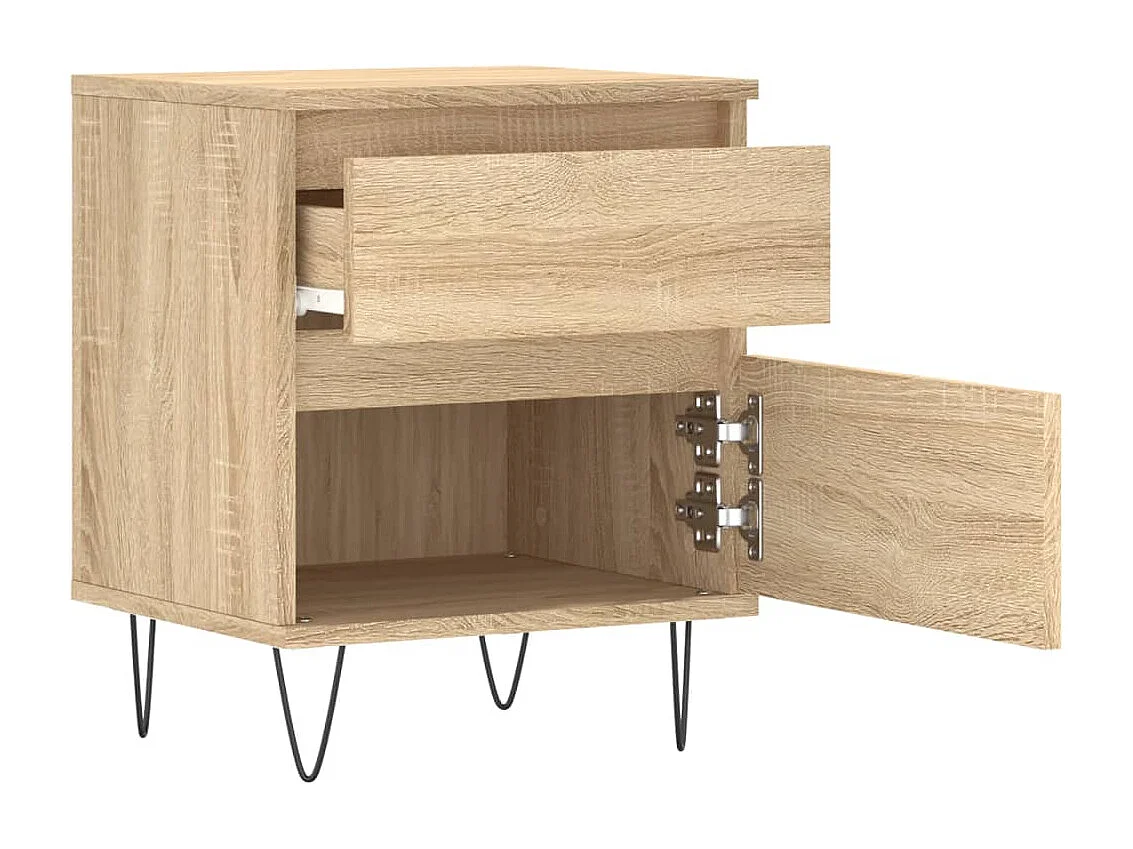 Mesa de cabeceira 40x35x50 cm derivados madeira carvalho sonoma