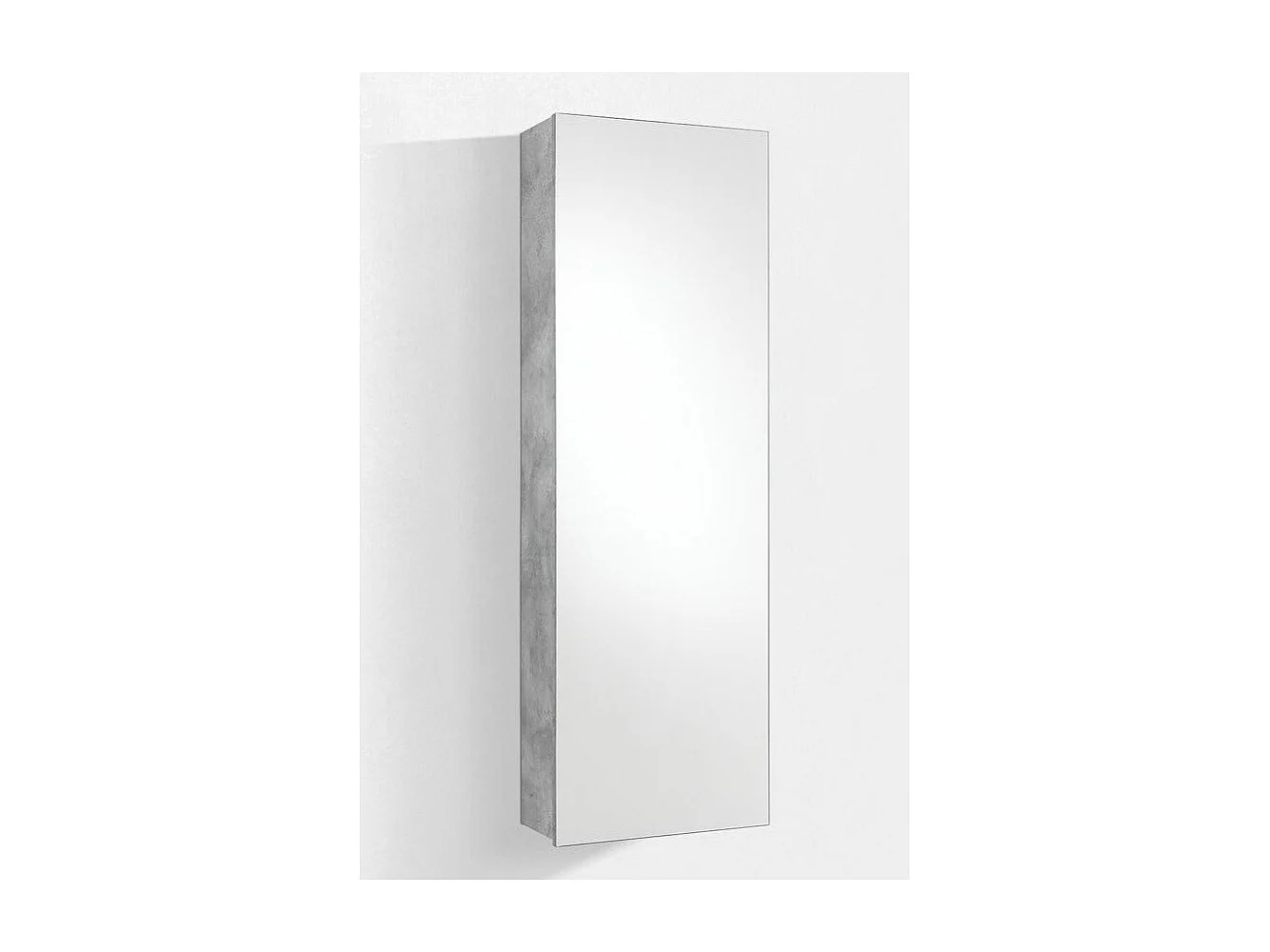 1-deurs hangende schoenenkast met betoneffect melamine spiegel Frem
