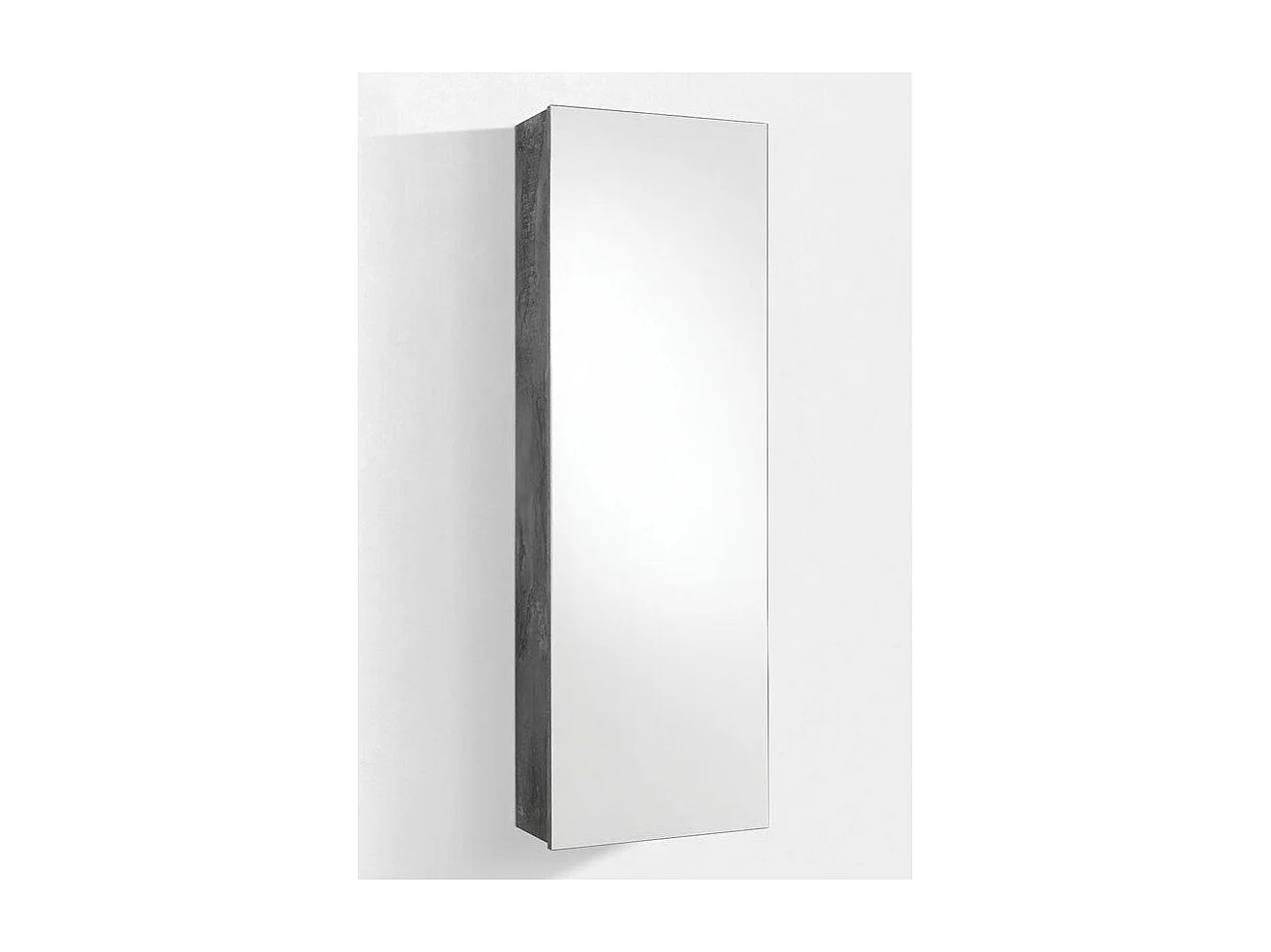 1-deurs hangende schoenenkast met grijze melamine spiegel Frem