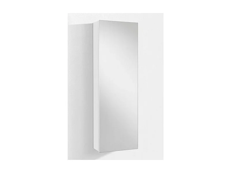 1-deurs hangende schoenenkast met witte melamine spiegel Frem