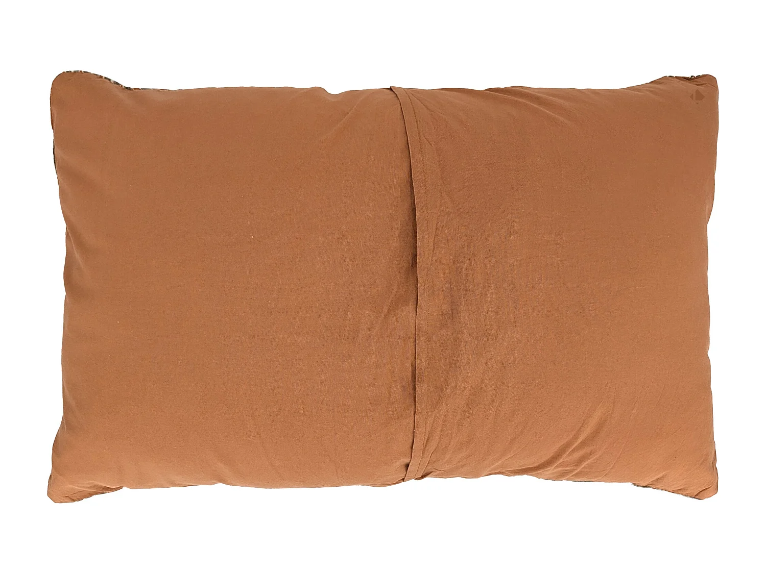 Housse de coussin 40x60 cm lin lavé motif végétal PALAWAN Terracotta