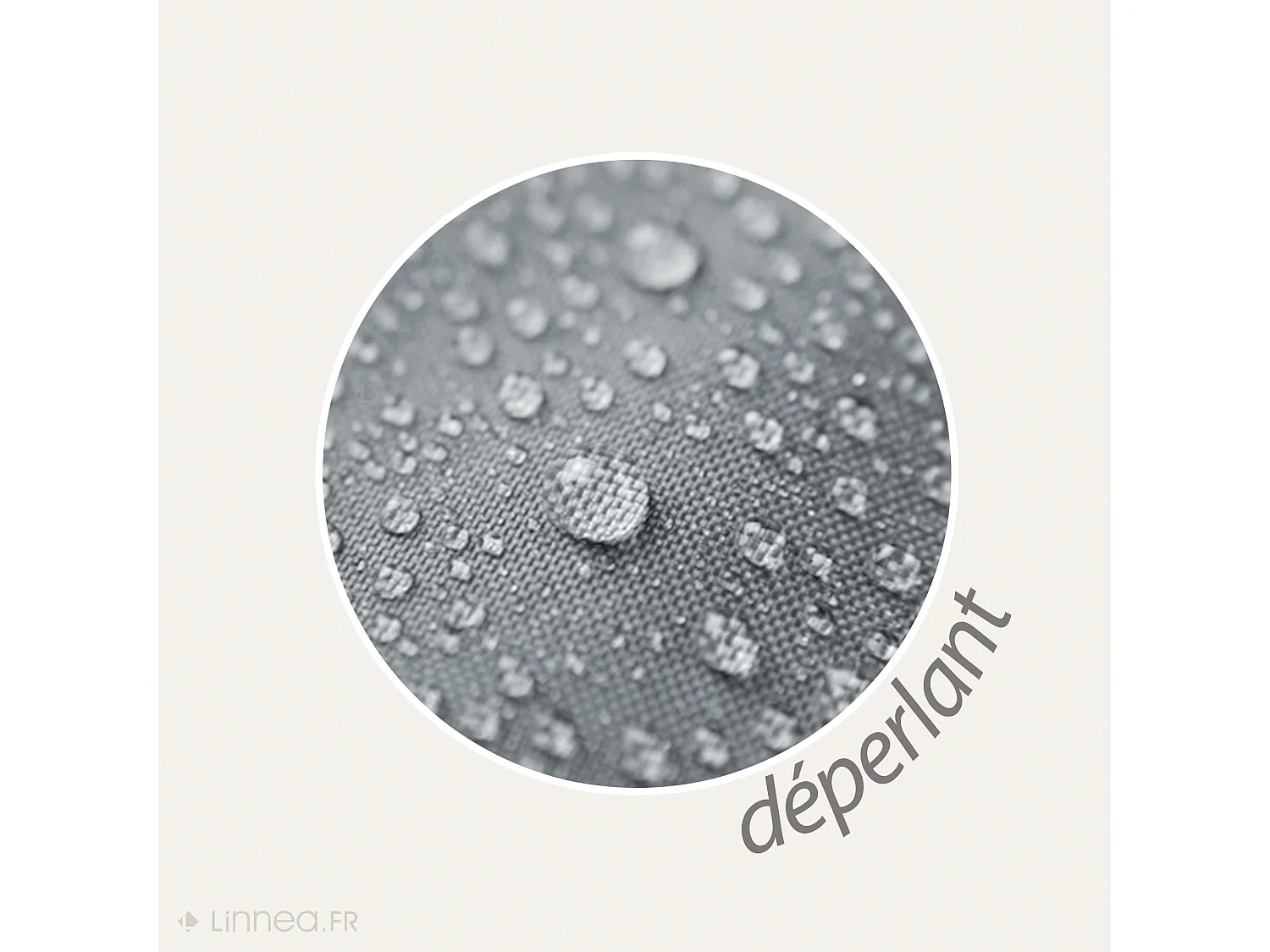 Housse de coussin 40x60 cm collection SYRACUSE tissu Oléfine gris lin