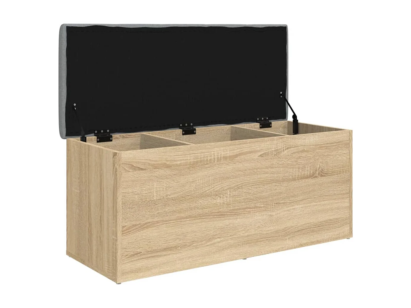 Sitzbank mit Stauraum Sonoma-Eiche 102x42x45 cm Holzwerkstoff