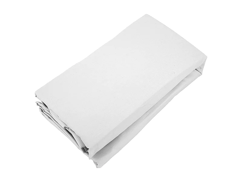 Drap housse uni 200x200 cm bonnet 40 cm percale de coton MANOIR gris Perle