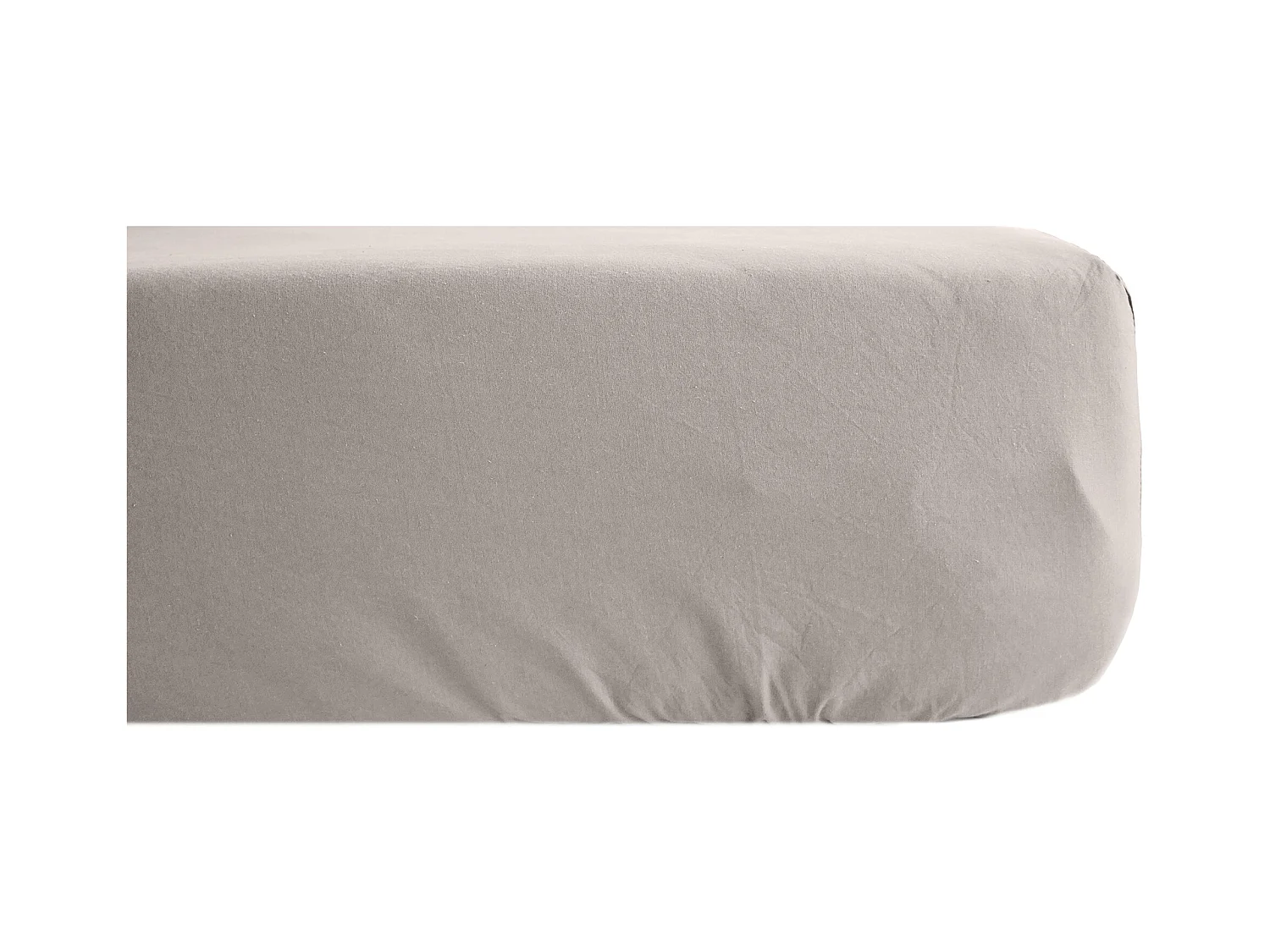 Drap housse uni 120x190 cm percale MANOIR gris Cendre bonnet 35