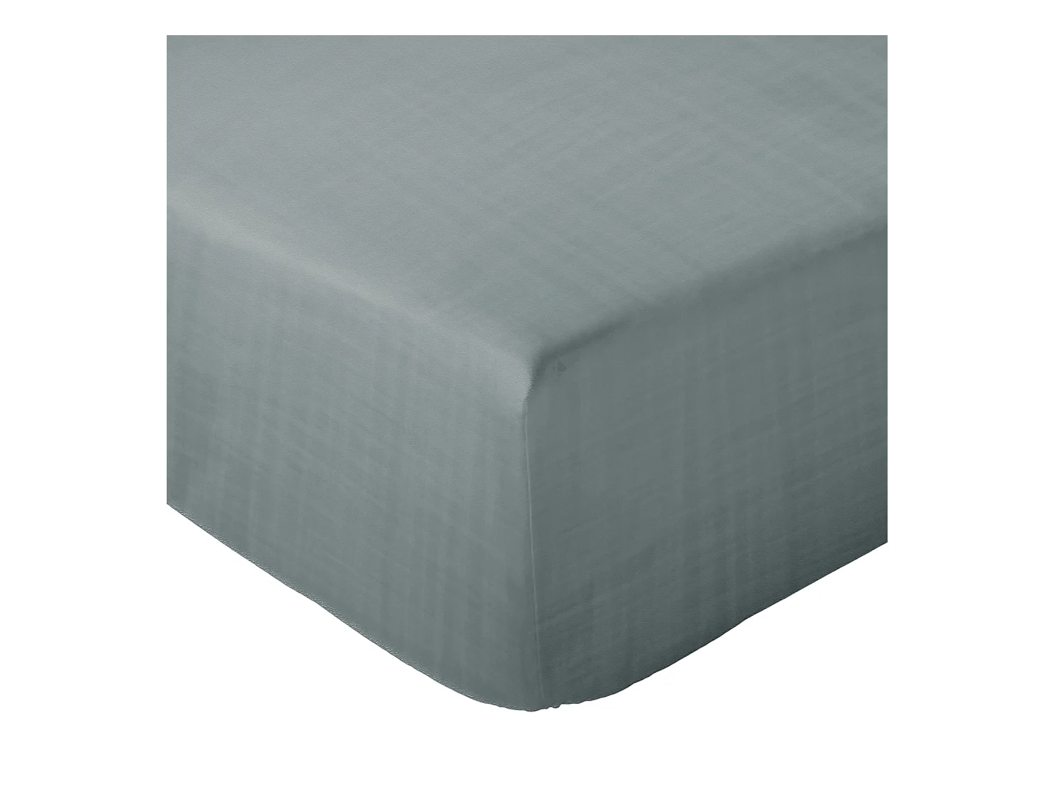 Drap housse 180x200x30 cm mousseline de coton MILOS vert lichen