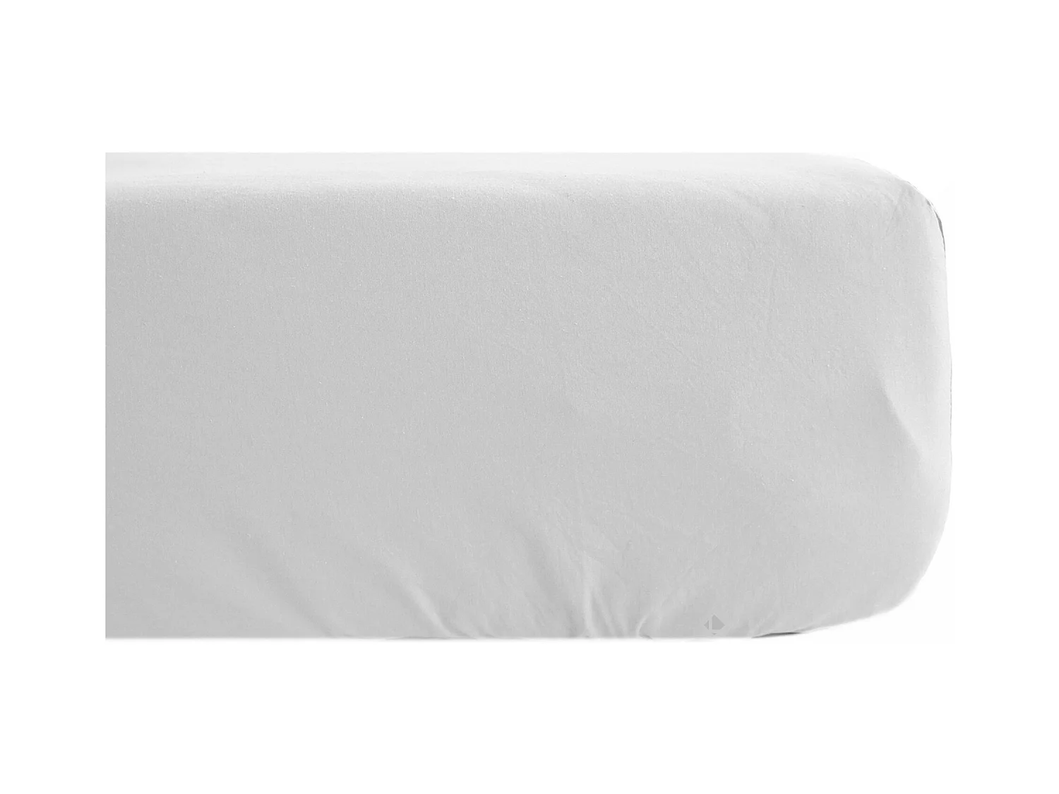 Drap housse uni 90x200 cm percale MANOIR blanc Neige bonnet 35