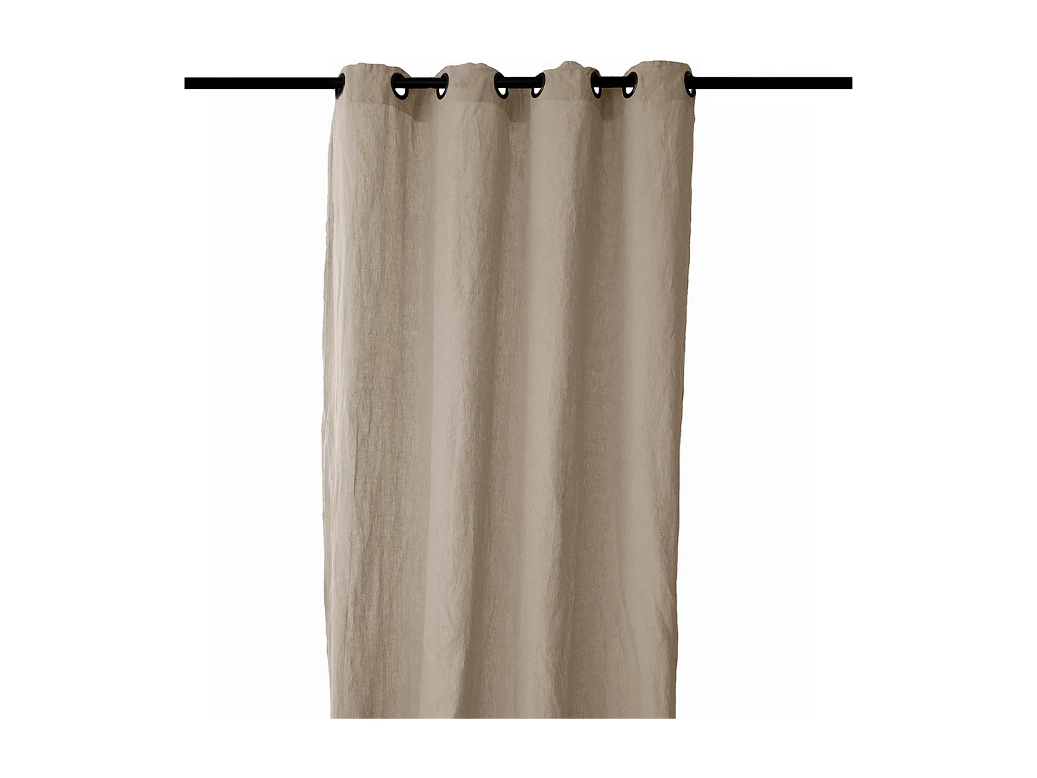 Rideau 140x280 cm voile lin lavé-froissé SONATE DECO beige Chanvre