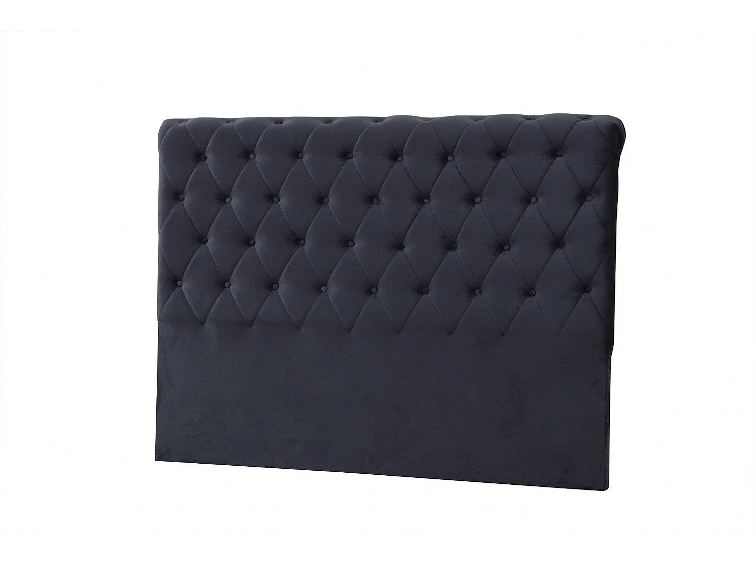 Tête de lit capitonné Gauto L90cm Velours Antracite