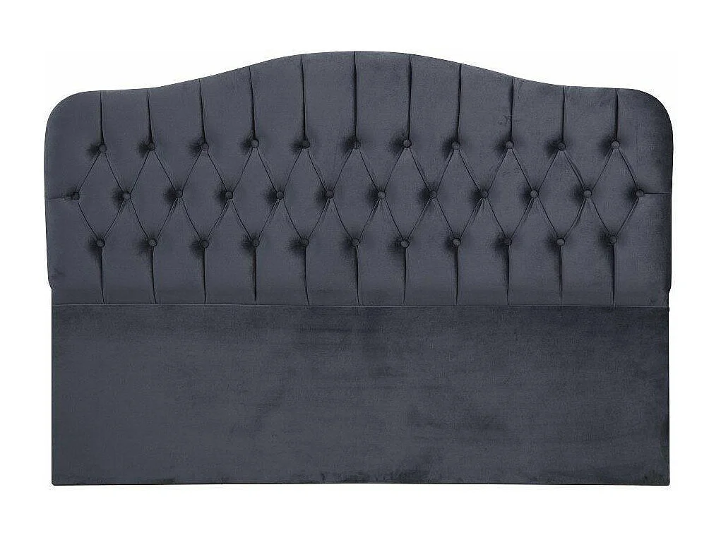 Tête de lit capitonné Gectuna L160cm Velours Anthracite