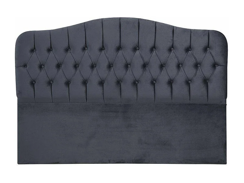 Tête de lit capitonné Gectuna L160cm Velours Anthracite
