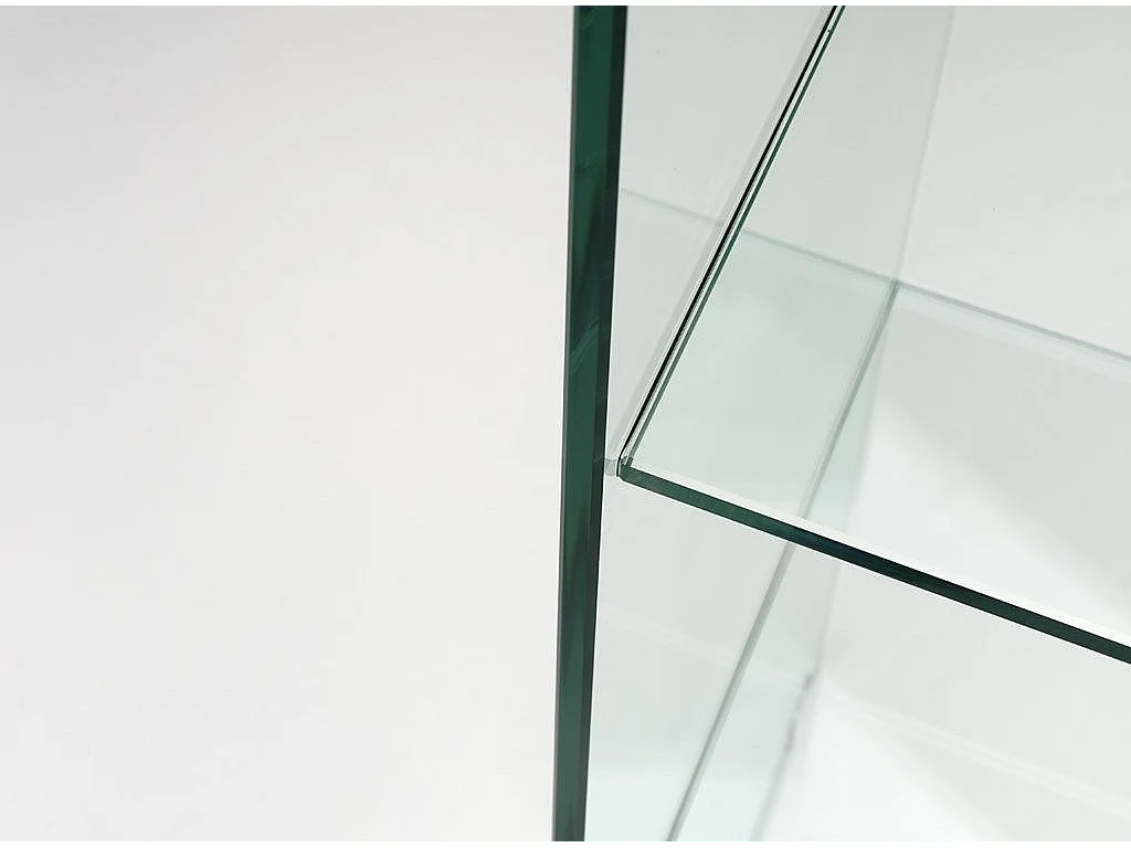 Bessut 3-laags boekenkast van transparant glas