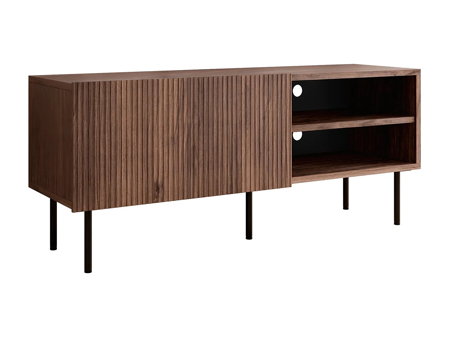 Mobile porta TV Melala 103, Noce|Nero, 150x58x42cm