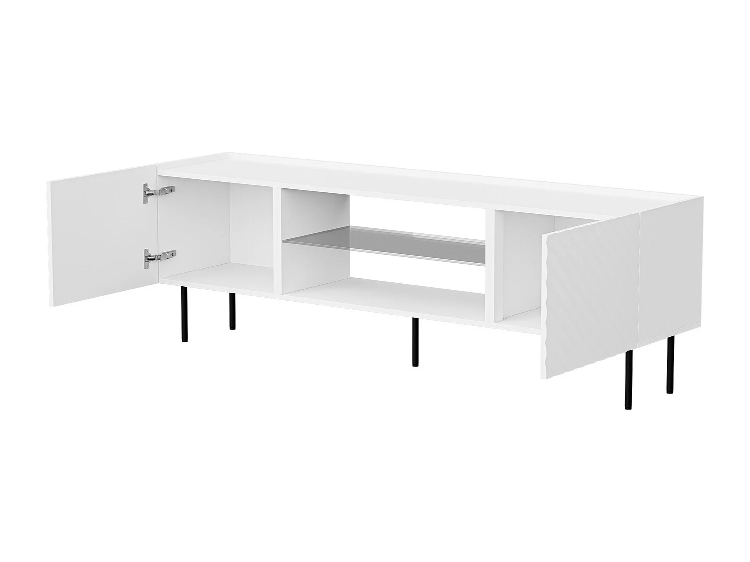 Meuble TV Mortali 105, Noir|Cachemire, 181x59x40cm