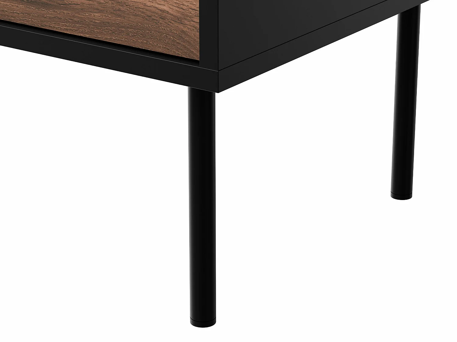 Meuble TV Flosoru 108, Noir, 180x60x40cm