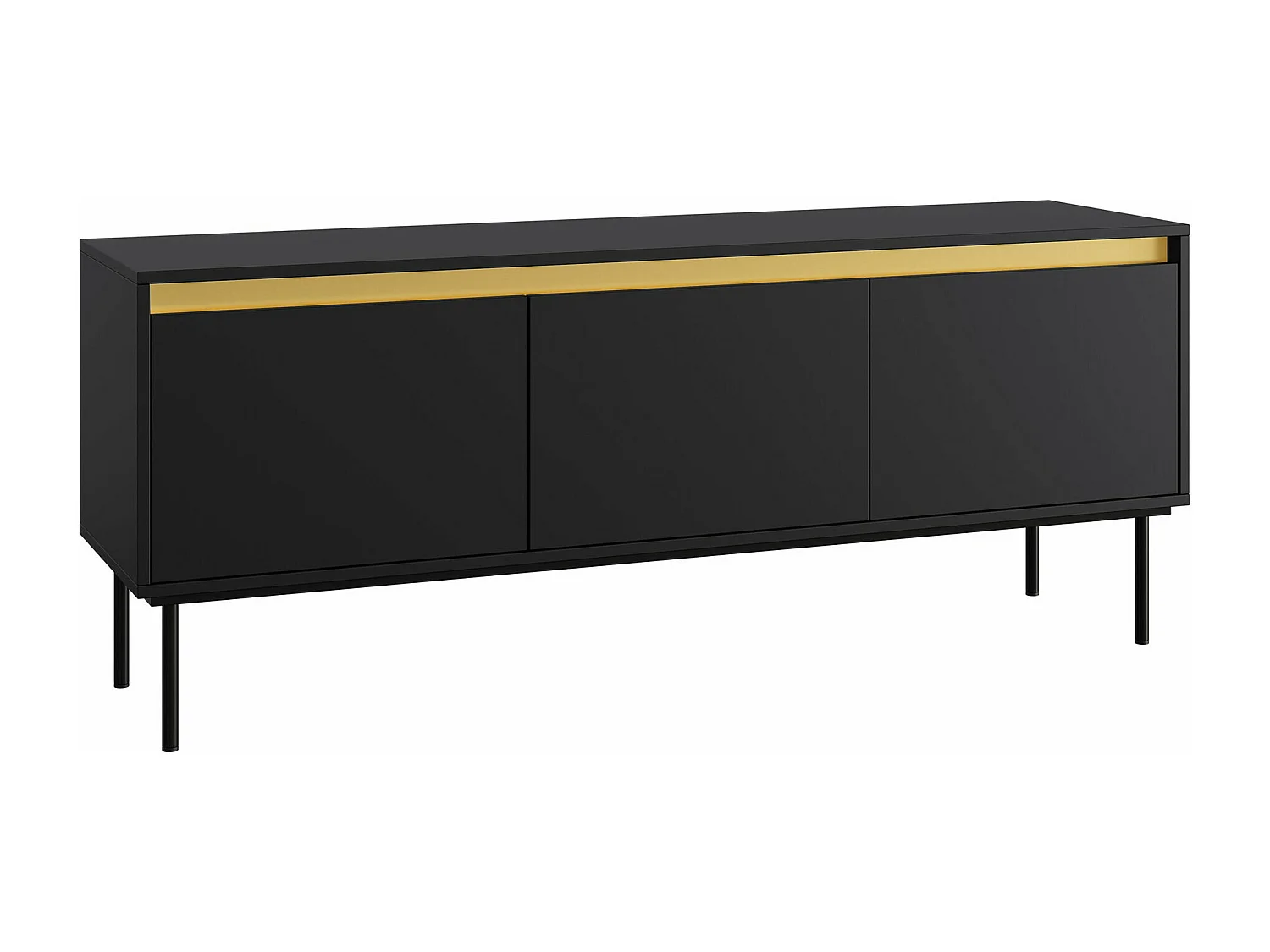 Meuble TV Comfivo Coretro 101, Noir, 150x60x40cm