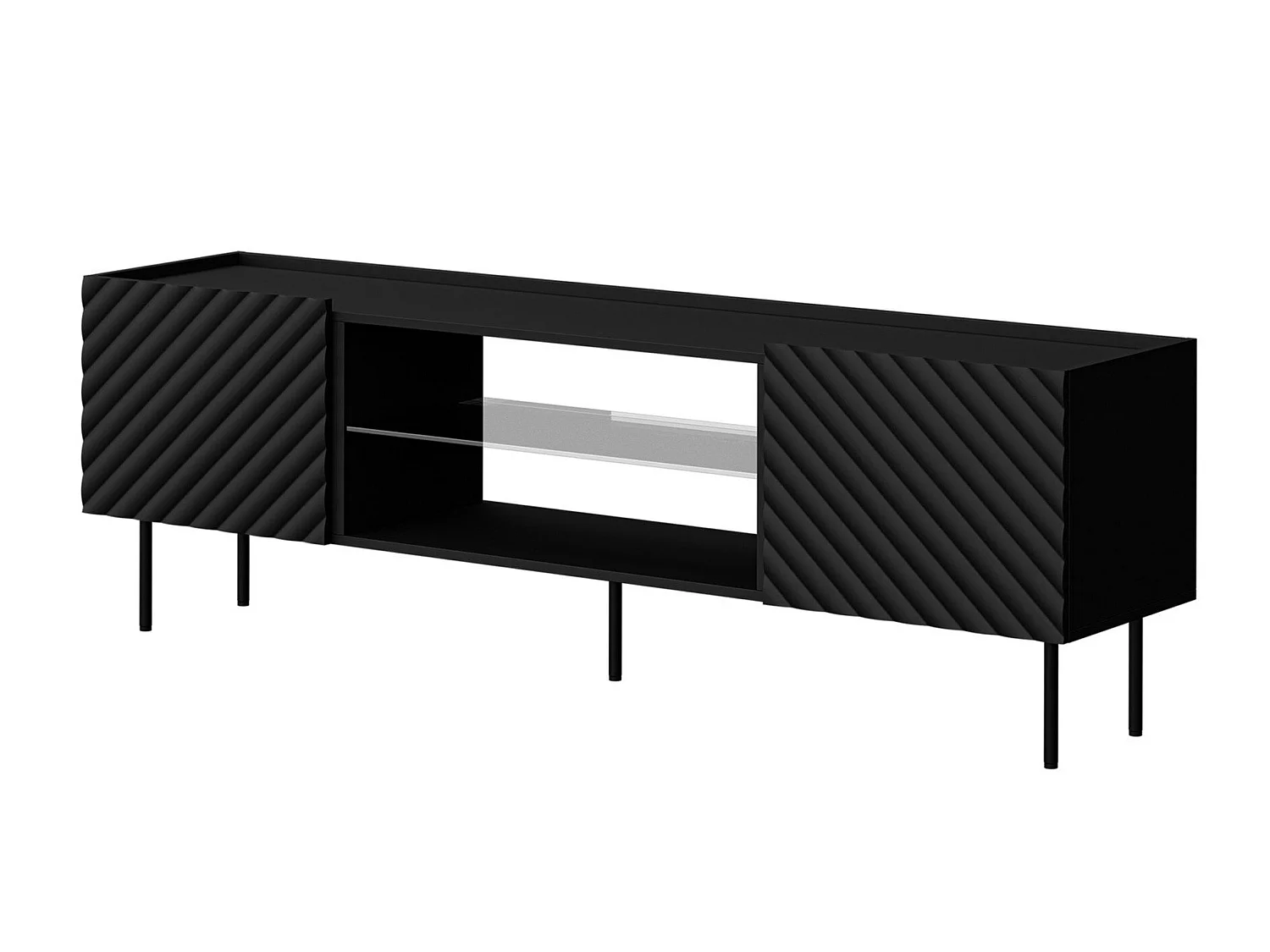 Meuble TV Sillen II, Nombre de portes: 2, 18x6x4cm