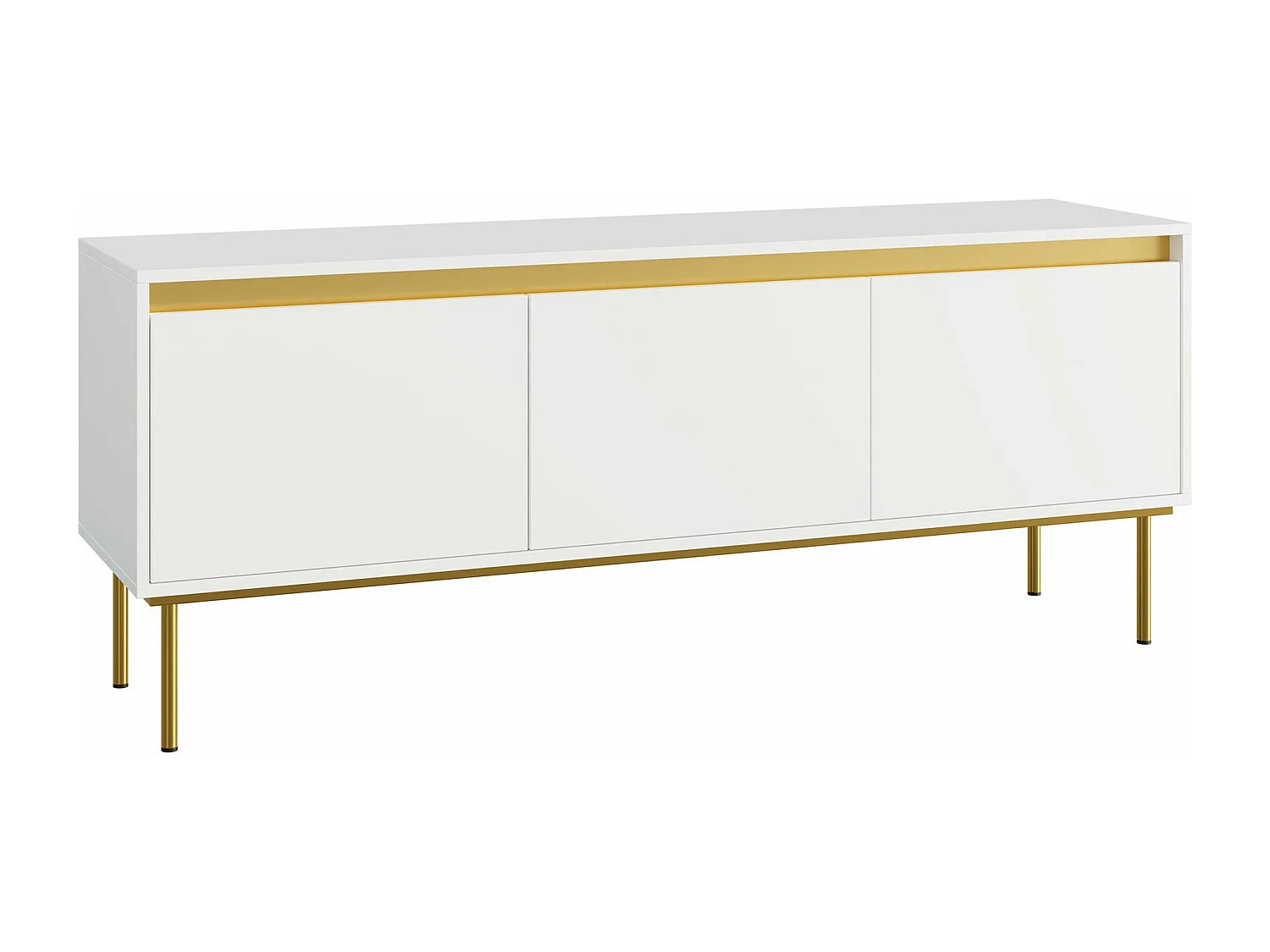 Mobile porta TV Comfivo 494, D'oro|Bianco, 150x60x40cm
