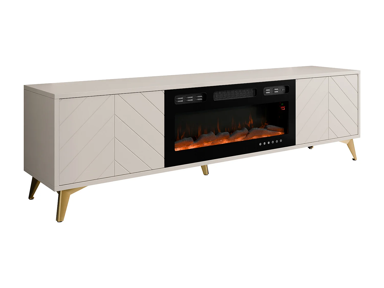 Meuble TV Comfivo Camlue 110, Beige, 184x53x40cm