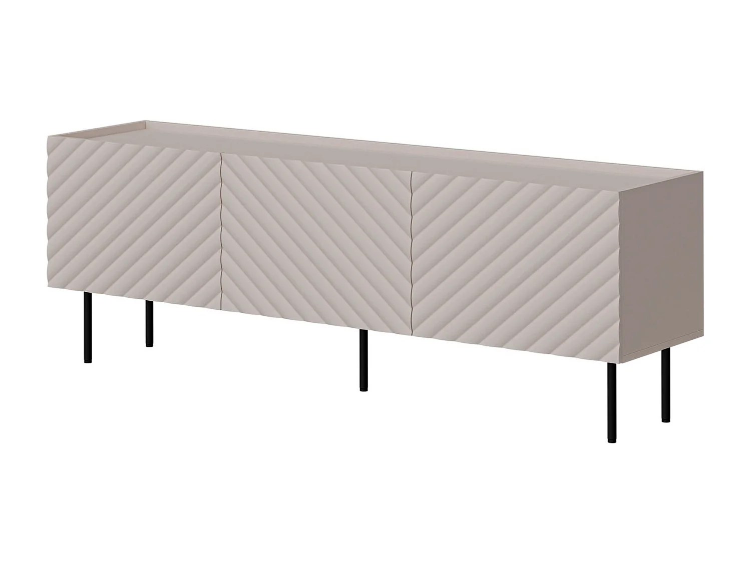 Meuble TV Mortali 103, Noir|Cachemire, 166x59x40cm