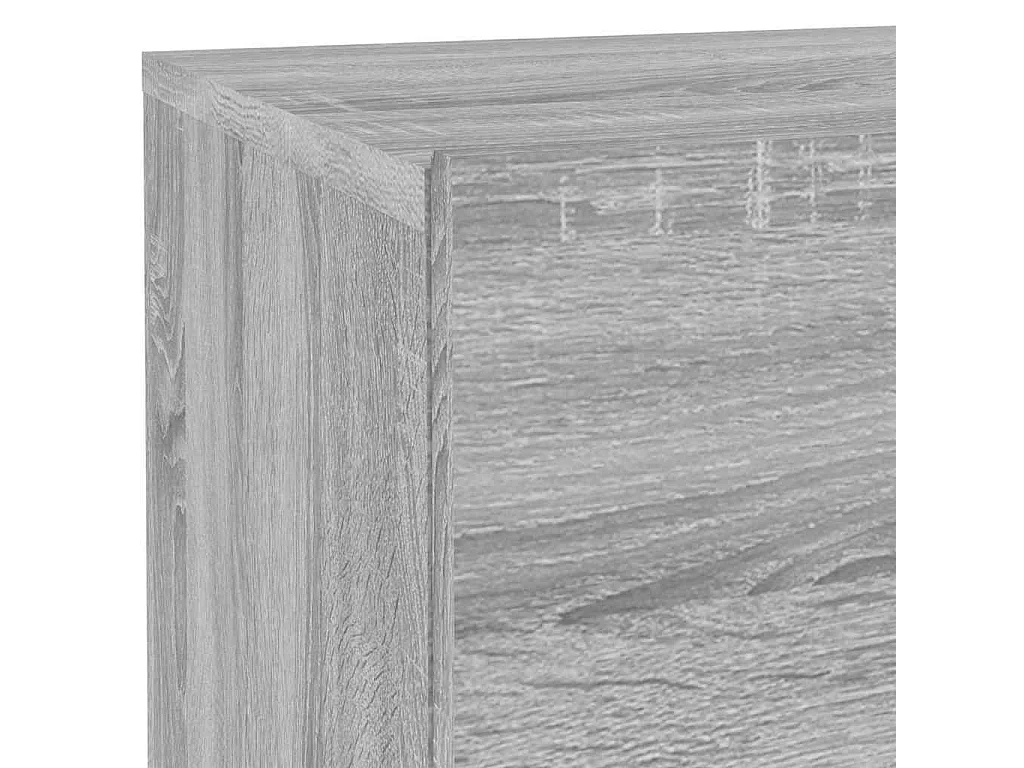 Nachttisch mit LED-Leuchten Grau Sonoma 70x36x40,5 cm