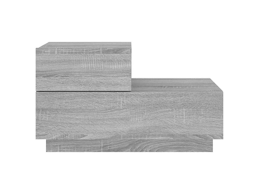 Nachtkastje met LED-verlichting 70x36x40,5 cm grijs sonoma
