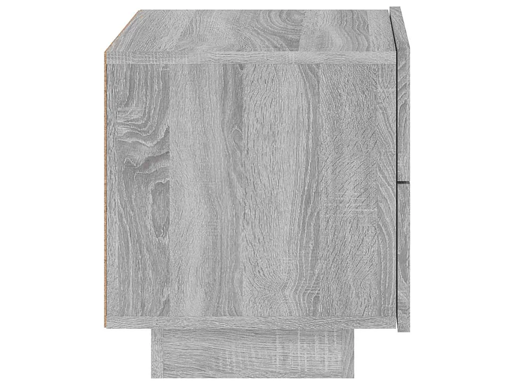 Nachtkastje met LED-verlichting 70x36x40,5 cm grijs sonoma