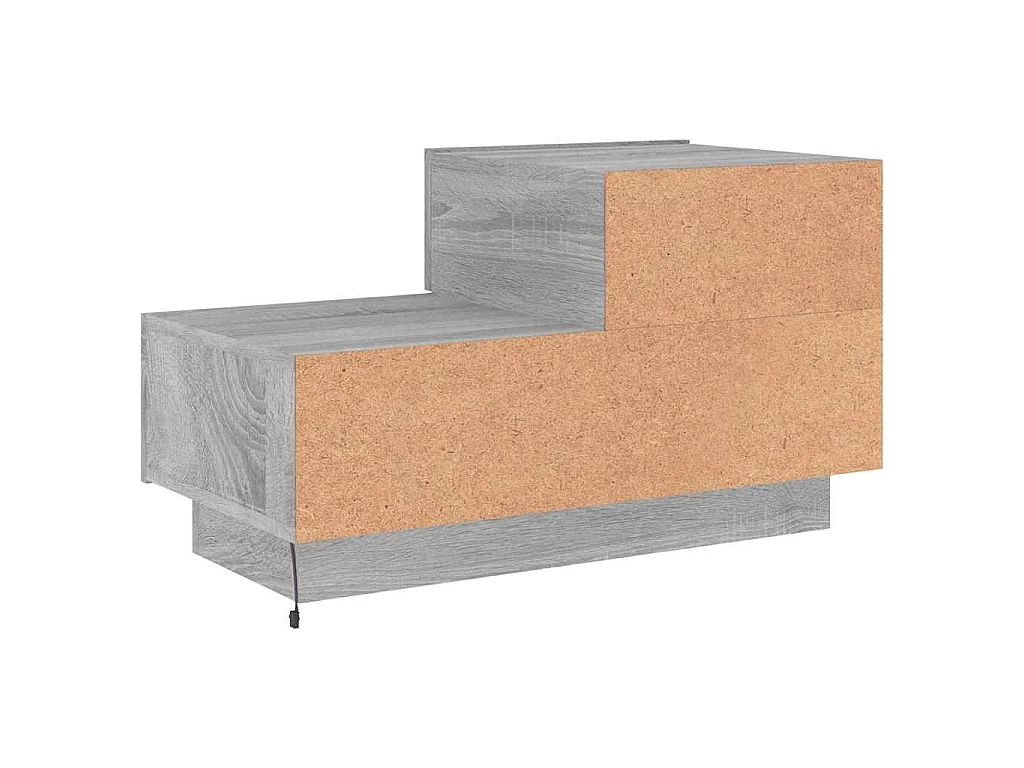 Nachtkastje met LED-verlichting 70x36x40,5 cm grijs sonoma